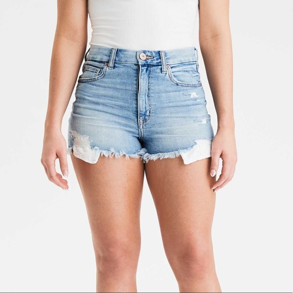 AE Curvy High Waisted Short Shorts - Picture 2 of 6